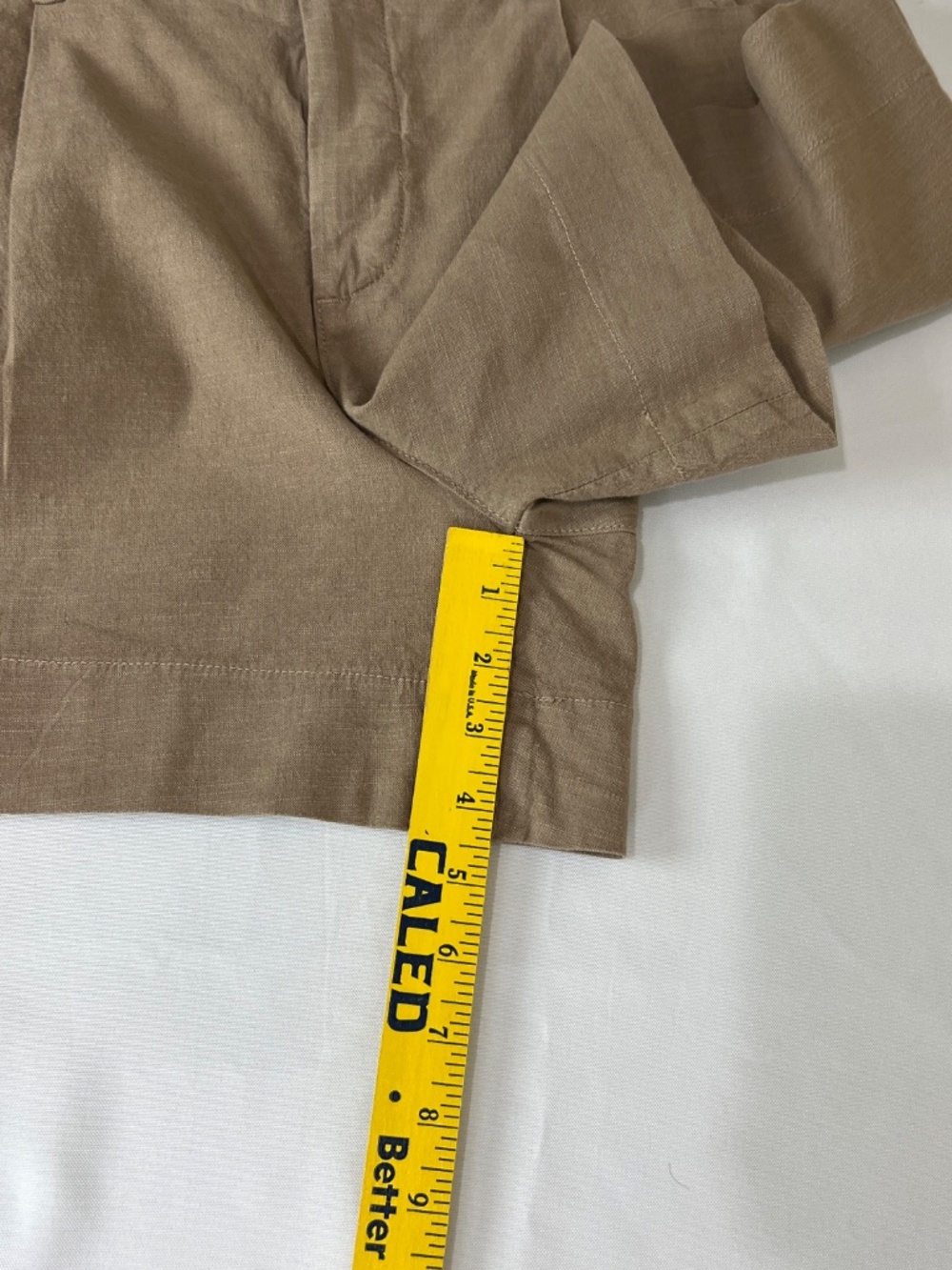 Frank & Eileen Waterford Walking Shorts In Tiramisu /Tan Linen Blend Size 8 - Picture 11 of 14